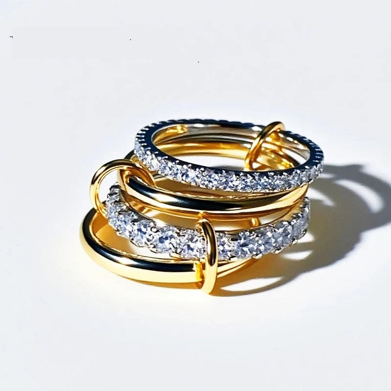 Gold Stack Ring – Multi-Link Design