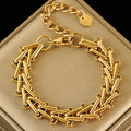 EILIECK Gold Geometric Chain Bracelet