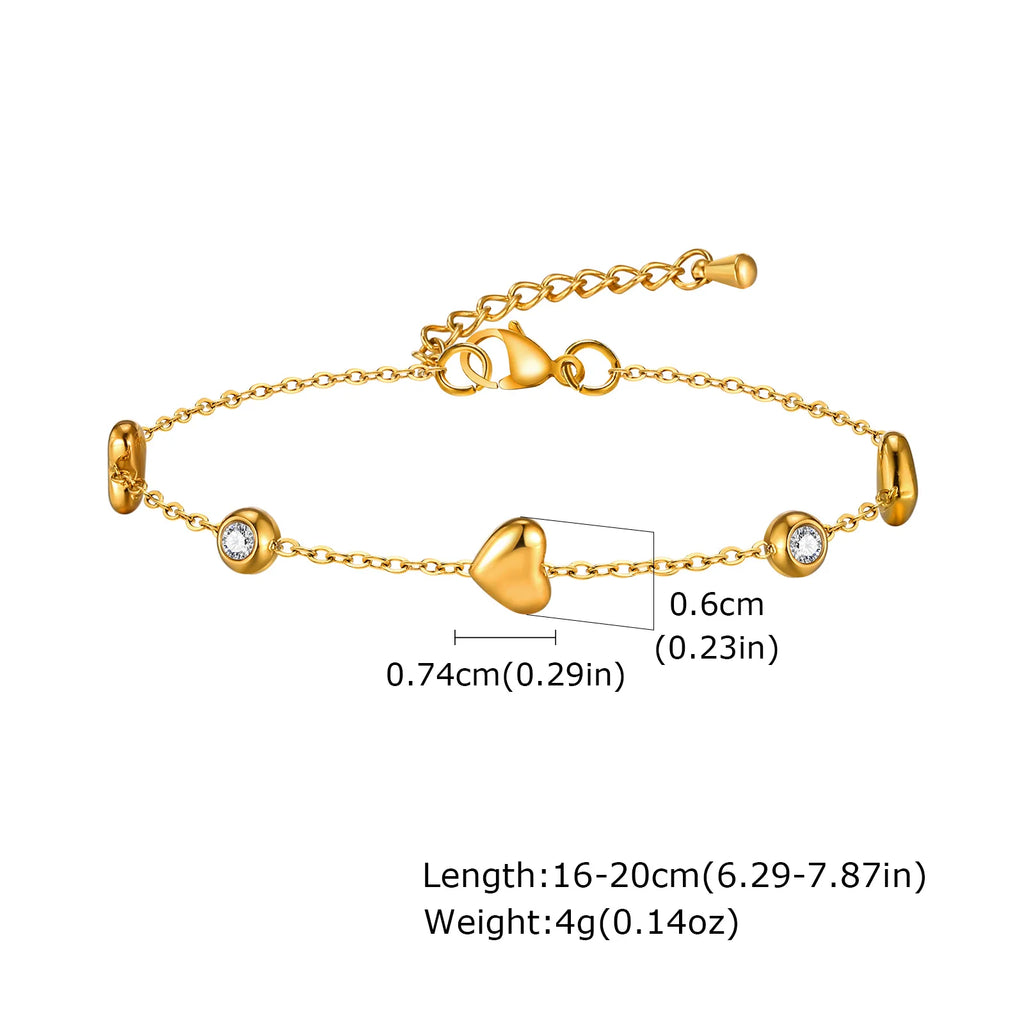 Vnox Heart Love Bracelet