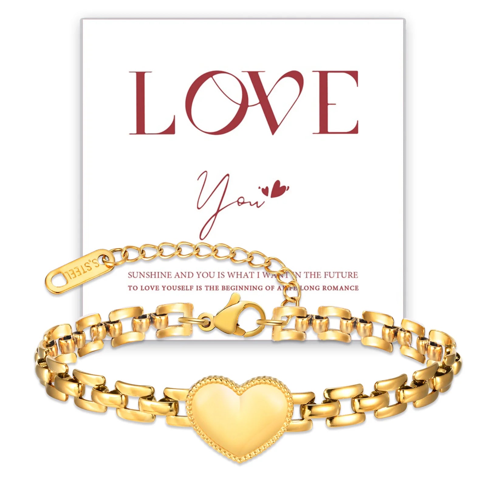 Vnox Heart Love Bracelet