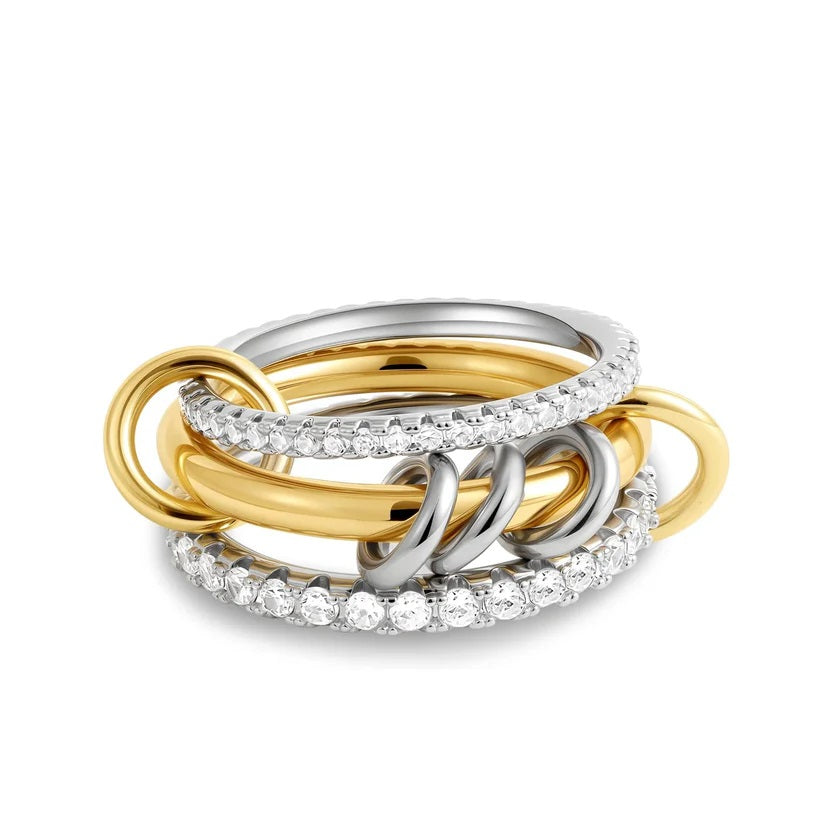 Gold Stack Ring – Multi-Link Design