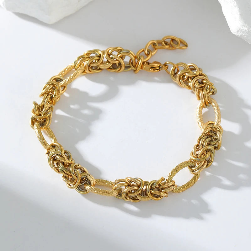 EILIECK Twisted Gold Bracelet