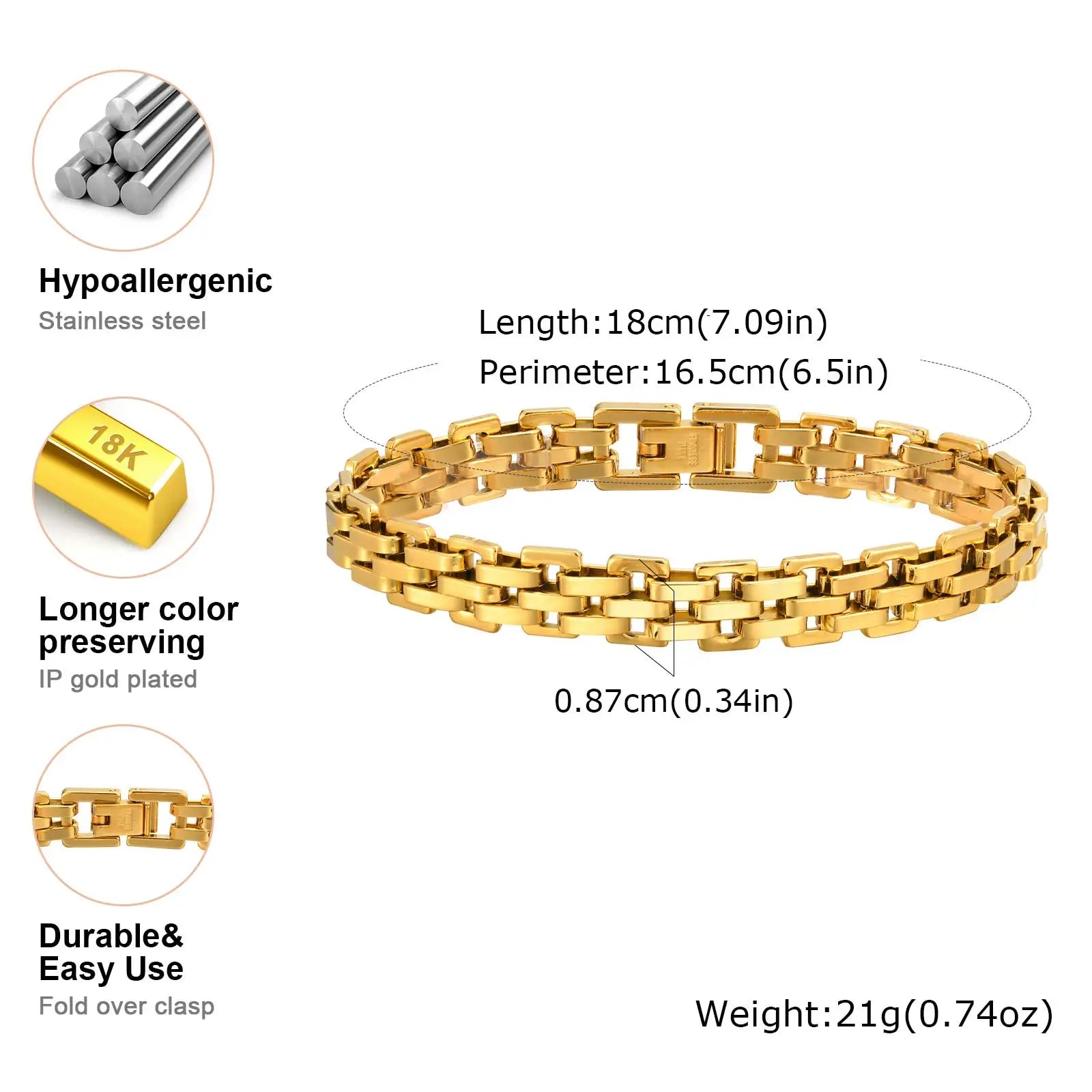 Luxury Gold Watch Bracelet