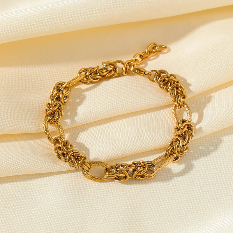 EILIECK Twisted Gold Bracelet