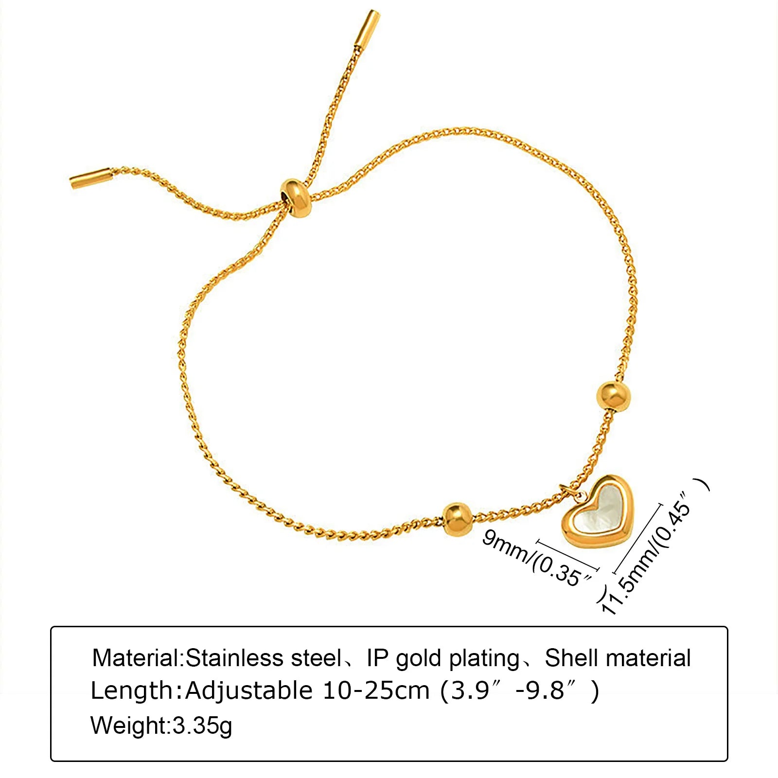 Vnox Heart Love Bracelet