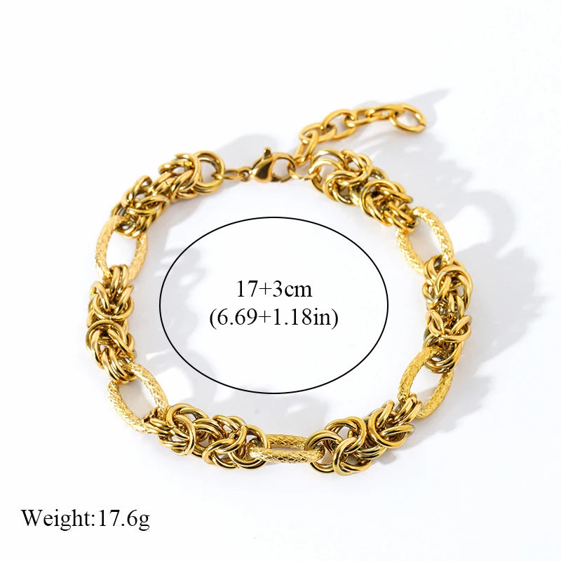 EILIECK Twisted Gold Bracelet