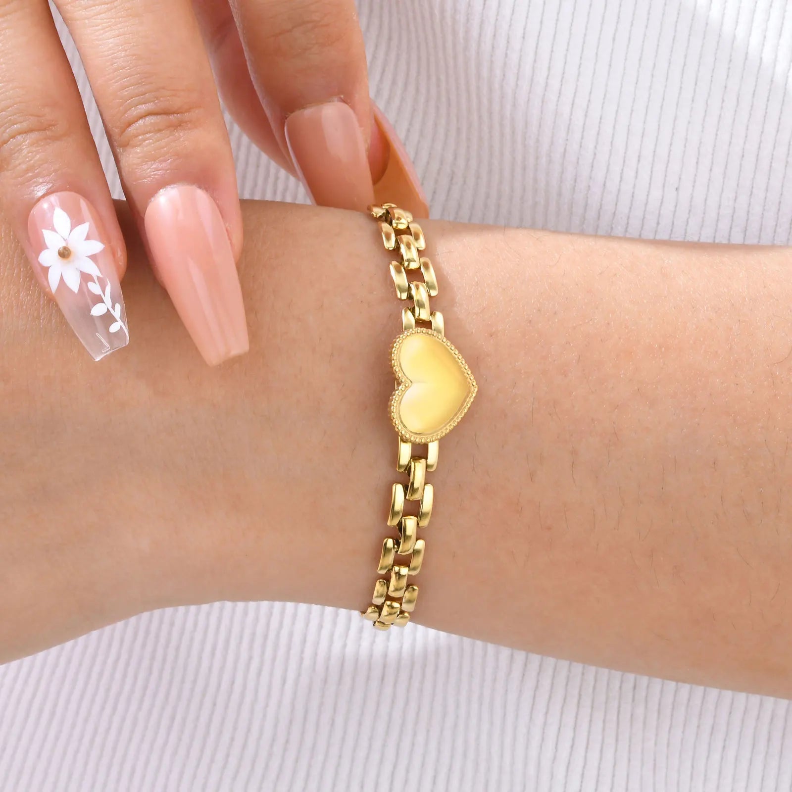 Vnox Heart Love Bracelet