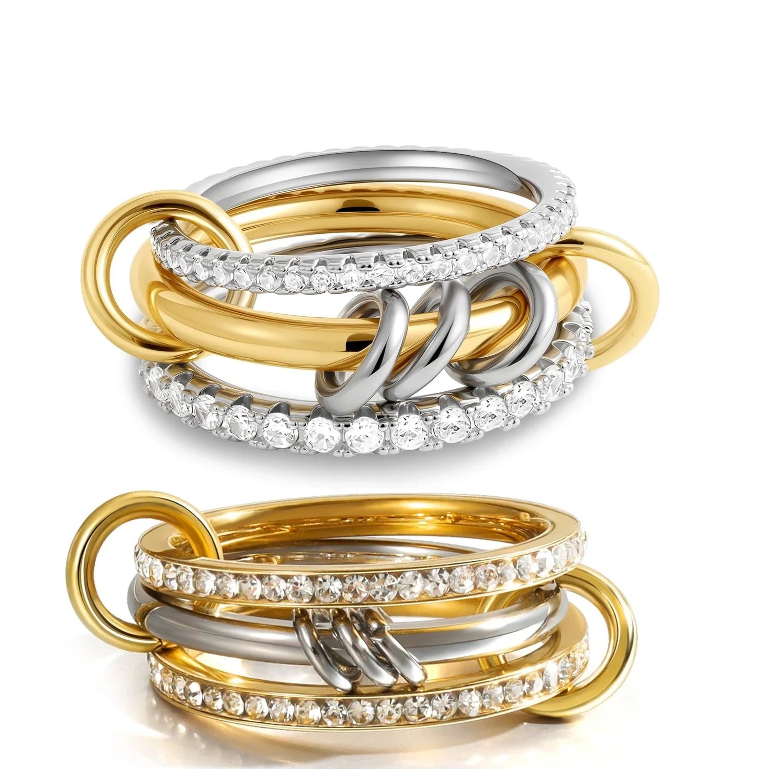 Gold Stack Ring – Multi-Link Design