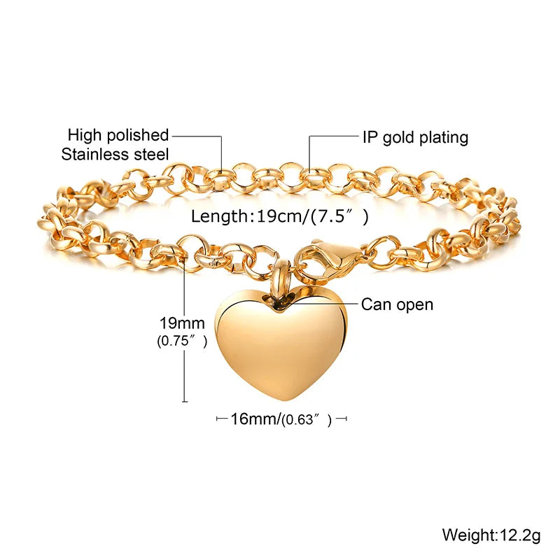 Vnox Heart Love Bracelet