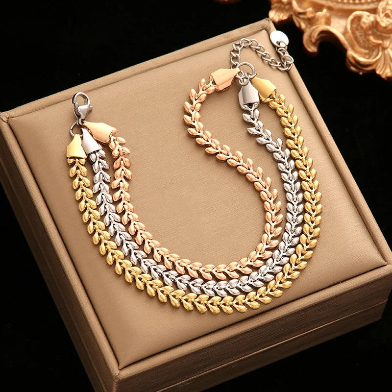 EILIECK Twisted Gold Bracelet