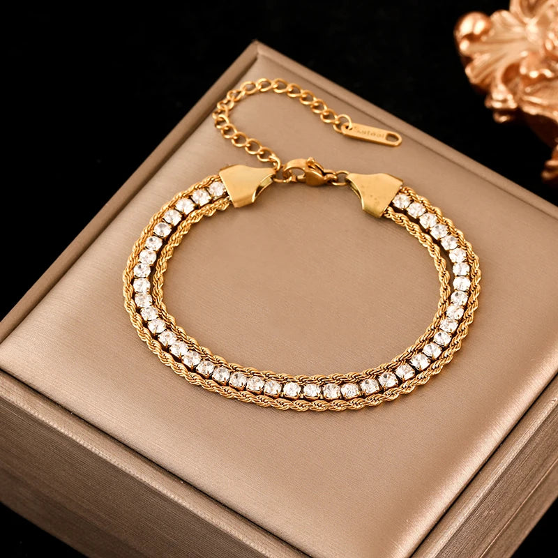 EILIECK Twisted Gold Bracelet